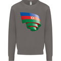 Curled Azerbaijan Flag Azerbaijani Day Football Mens Sweatshirt Jumper Charcoal
