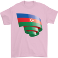 Curled Azerbaijan Flag Azerbaijani Day Football Mens T-Shirt 100% Cotton Light Pink