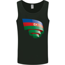 Curled Azerbaijan Flag Azerbaijani Day Football Mens Vest Tank Top Black