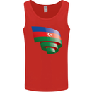 Curled Azerbaijan Flag Azerbaijani Day Football Mens Vest Tank Top Red