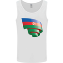 Curled Azerbaijan Flag Azerbaijani Day Football Mens Vest Tank Top White