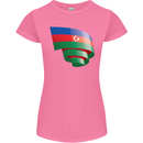 Curled Azerbaijan Flag Azerbaijani Day Football Womens Petite Cut T-Shirt Azalea