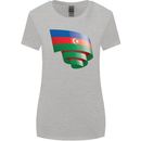 Curled Azerbaijan Flag Azerbaijani Day Football Womens Wider Cut T-Shirt Sports Grey