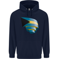 Curled Bahamas Flag Bahamians Day Football Childrens Kids Hoodie Navy Blue
