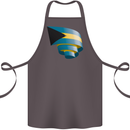 Curled Bahamas Flag Bahamians Day Football Cotton Apron 100% Organic Dark Grey