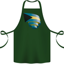 Curled Bahamas Flag Bahamians Day Football Cotton Apron 100% Organic Forest Green