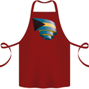 Curled Bahamas Flag Bahamians Day Football Cotton Apron 100% Organic Maroon