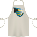 Curled Bahamas Flag Bahamians Day Football Cotton Apron 100% Organic Natural