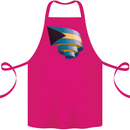 Curled Bahamas Flag Bahamians Day Football Cotton Apron 100% Organic Pink