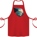 Curled Bahamas Flag Bahamians Day Football Cotton Apron 100% Organic Red