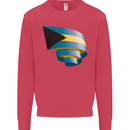 Curled Bahamas Flag Bahamians Day Football Kids Sweatshirt Jumper Heliconia