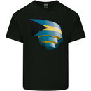 Curled Bahamas Flag Bahamians Day Football Kids T-Shirt Childrens Black