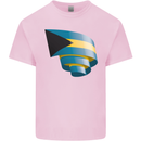 Curled Bahamas Flag Bahamians Day Football Kids T-Shirt Childrens Light Pink
