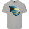 Curled Bahamas Flag Bahamians Day Football Kids T-Shirt Childrens Sports Grey