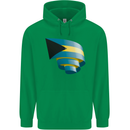 Curled Bahamas Flag Bahamians Day Football Mens 80% Cotton Hoodie Irish Green