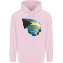 Curled Bahamas Flag Bahamians Day Football Mens 80% Cotton Hoodie Light Pink