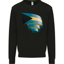 Curled Bahamas Flag Bahamians Day Football Mens Sweatshirt Jumper Black