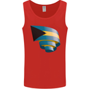 Curled Bahamas Flag Bahamians Day Football Mens Vest Tank Top Red