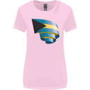 Curled Bahamas Flag Bahamians Day Football Womens Wider Cut T-Shirt Light Pink