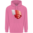 Curled Bahrain Flag Bahraini Day Football Childrens Kids Hoodie Azalea