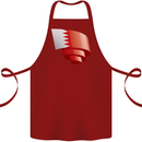 Curled Bahrain Flag Bahraini Day Football Cotton Apron 100% Organic Maroon