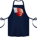 Curled Bahrain Flag Bahraini Day Football Cotton Apron 100% Organic Navy Blue