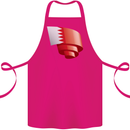 Curled Bahrain Flag Bahraini Day Football Cotton Apron 100% Organic Pink