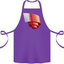 Curled Bahrain Flag Bahraini Day Football Cotton Apron 100% Organic Purple
