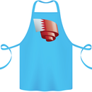 Curled Bahrain Flag Bahraini Day Football Cotton Apron 100% Organic Turquoise