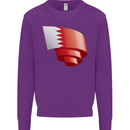 Curled Bahrain Flag Bahraini Day Football Kids Sweatshirt Jumper Purple