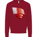 Curled Bahrain Flag Bahraini Day Football Kids Sweatshirt Jumper Red