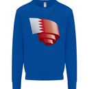 Curled Bahrain Flag Bahraini Day Football Kids Sweatshirt Jumper Royal Blue