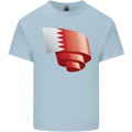 Curled Bahrain Flag Bahraini Day Football Kids T-Shirt Childrens Light Blue