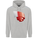 Curled Bahrain Flag Bahraini Day Football Mens 80% Cotton Hoodie Sports Grey