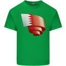 Curled Bahrain Flag Bahraini Day Football Mens Cotton T-Shirt Tee Top Irish Green