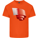 Curled Bahrain Flag Bahraini Day Football Mens Cotton T-Shirt Tee Top Orange