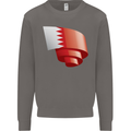 Curled Bahrain Flag Bahraini Day Football Mens Sweatshirt Jumper Charcoal
