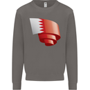 Curled Bahrain Flag Bahraini Day Football Mens Sweatshirt Jumper Charcoal