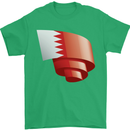 Curled Bahrain Flag Bahraini Day Football Mens T-Shirt 100% Cotton Irish Green