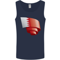 Curled Bahrain Flag Bahraini Day Football Mens Vest Tank Top Navy Blue