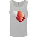 Curled Bahrain Flag Bahraini Day Football Mens Vest Tank Top Sports Grey