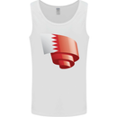 Curled Bahrain Flag Bahraini Day Football Mens Vest Tank Top White