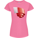 Curled Bahrain Flag Bahraini Day Football Womens Petite Cut T-Shirt Azalea