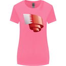 Curled Bahrain Flag Bahraini Day Football Womens Wider Cut T-Shirt Azalea