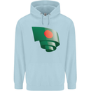 Curled Bangladesh Flag Bangladeshi Day Football Childrens Kids Hoodie Light Blue