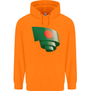 Curled Bangladesh Flag Bangladeshi Day Football Childrens Kids Hoodie Orange