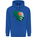 Curled Bangladesh Flag Bangladeshi Day Football Childrens Kids Hoodie Royal Blue