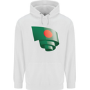 Curled Bangladesh Flag Bangladeshi Day Football Childrens Kids Hoodie White