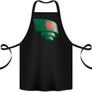 Curled Bangladesh Flag Bangladeshi Day Football Cotton Apron 100% Organic Black