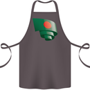Curled Bangladesh Flag Bangladeshi Day Football Cotton Apron 100% Organic Dark Grey
